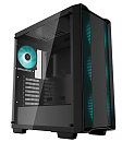 Блок питания DEEPCOOL CC560 без БП, боковое окно (закаленное стекло), 3x120мм LED вентилятор спереди и 1x120мм LED вентилятор сзади, черный, ATX