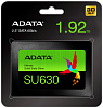 Твердотельный накопитель/ ADATA SSD Ultimate SU630, 1920GB, 2.5" 7mm, SATA3, 3D QLC, R/W 520/450MB/s, IOPs 40 000/65 000, TBW 400, DWPD 0.2 (3 года)
