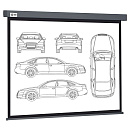 Экран Cactus Wallscreen CS-PSW-168X299-SG, 299х168 см, 16:9, настенно-потолочный серый