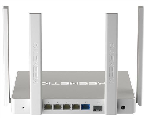 Keenetic Giga (KN-1011), Гигабитный интернет-центр с двухдиапазонным Mesh Wi-Fi 6 AX1800, усилителем сигнала и анализатором спектра Wi-Fi, 5-портовым