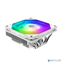 Cooler ID-Cooling IS-55 ARGB WHITE LGA1700/1200/115X/AM5/AM4 низкопрофильный высота 55mm (27шт/кор, TDP 125W, PWM, 5 тепл.трубок + медная база, ARGB F
