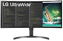 LG 35" 35WN75C-B VA LED изогнутый, 3440x1440, 5ms, 178°/178°, 300cd/m2, 2500:1 (Mega DCR), 2*HDMI, DP, USB Type-C, 100Hz, AMD FreeSync, HDR10, колонки