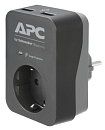 APC Essential SurgeArrest 1 Outlet 2 USB Ports Black 230V Russia