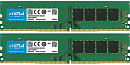 Память оперативная Crucial 16GB Kit (8GBx2) DDR4 3200 MT/s (PC4-25600) CL22 Unbuffered DIMM 288pin