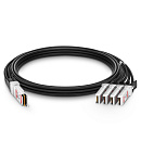 Твинаксиальный медный кабель/ Customized 100G QSFP28 to 4x25G SFP28 Passive Direct Attach Copper Breakout Cable Compatible Brands 2.5m