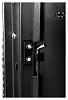 Шкаф коммутационный ЦМО (ШТК-М-27.6.8-1ААА-9005) напольный 27U 600x820мм пер.дв.стекл задн.дв.стал.лист 2 бок.пан. направл.под закл.гайки 400кг черный