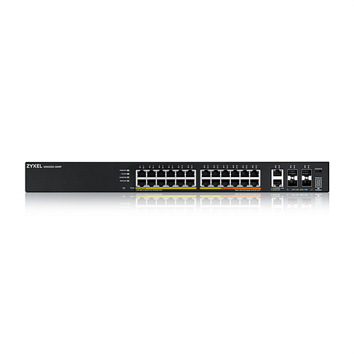 Коммутатор L3 Access коммутатор Zyxel NebulaFlex Pro XGS2220-30HP, rack 19", 24xRJ-45: 1G PoE+ (8 из них PoE++), 2xRJ-45: 1/2.5/5/10G PoE++, 4xSFP+, б