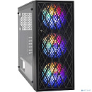 Exegate EX292859RUS Корпус Miditower ExeGate EVO-8243 (ATX, без БП, 2*USB+1*USB3.0, черный, 3 вент. с RGB подсветкой, боковая панель - закаленное стек