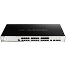 Коммутатор D-Link SMB D-Link DGS-1210-28MP/ME/B1A PROJ Управляемый 2 уровня с 24 портами 10/100/1000Base-T и 4 портами 1000Base-X SFP (24 порта с поддержкой PoE