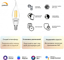 Умная лампа Gauss IoT Smart Home E14 4.5Вт 495lm Wi-Fi (упак.:1шт) (1260112)