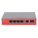 WI-PCES306GF настраиваемый PoE 60Вт, порты 4 PoE GE + 1GE + 1SFP, Easy Smart