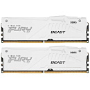 Память оперативная/ Kingston 32GB 6000MT/s DDR5 CL40 DIMM (Kit of 2) FURY Beast White RGB XMP