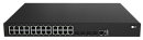 Коммутатор FPLUS FCS-2328TX-P, 24 порта 10/100/1000BASE-T RJ45 PoE, 4 порта 10GE SFP+, 2 блока питания AC 220В 440Вт, высота 1RU