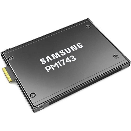 ssd samsung enterprise , 2.5"(sff/u.3), pm1743, 7680gb, nvme pcie gen5 1x4, r14000/w6000mb/s, iops(r4k) 2500k/300k, mtbf 2,5m, 1dwpd/5y, tbw 14016tb, o