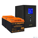 Exegate EX296795RUS Комплект ИБП EX295987RUS + батарея 45Ач EX285666RUS 2шт (инвертор, синус, для котла) SineTower SZ-1000.LCD.AVR.2SH.1C13.USB <1000V