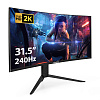 Монитор изогнутый игровой 240 Гц 31.5" ExeGate Combat EC3207TA (VA Curved R1500 LED Grade A+, 2K, 2560x1440@240Гц (WQHD), 16:9, 300cd/m2, 3000:1, 178°