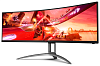 49" AOC AG493UCX Curved 1800R 5120x1440 120Гц VA LED 32:9 4ms 2*HDMI DP USB-C/4xUSB3.2 80M:1 3000:1 178/178 550cd Tilt HAS Swivel Speakers 2*5w Black