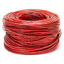 Cabeus UTP-4P-Cat.5e-SOLID-LSZH-RD Кабель витая пара UTP (U/UTP), категория 5e, 4 пары (24 AWG), одножильный, красный, LSZH, нг(А)-HF