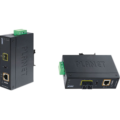 IGTP-805AT индустриальный медиа конвертер/ IP30 Industrial 10/100/1000Base-T to Gigabit SFP Converter with 802.3at POE+ (-40 to 75C)