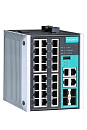 Управляемый коммутатор Gigabit Ethernet c портами 24 x 10/100BaseT(X), 4 x 10/100/1000BaseT(X) или 100/1000BaseSFP, с питанием 12/24/48 В пост., с диа