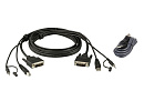 Комплект кабелей USB, DVI-D Dual Link для защищенного KVM-переключателя (3м)/ Set Cables 3M for USB DVI-D Dual Link Dual Display Secure KVM Cable