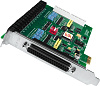 Плата PCI Express 16 каналов дискретного ввода, 16 релейных каналов