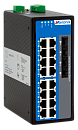 Неуправляемый промышленный Full Gigabit Ethernet коммутатор, 16 x 1G RJ45, питание 2 x 12~48VDC, монтаж на DIN-рейку