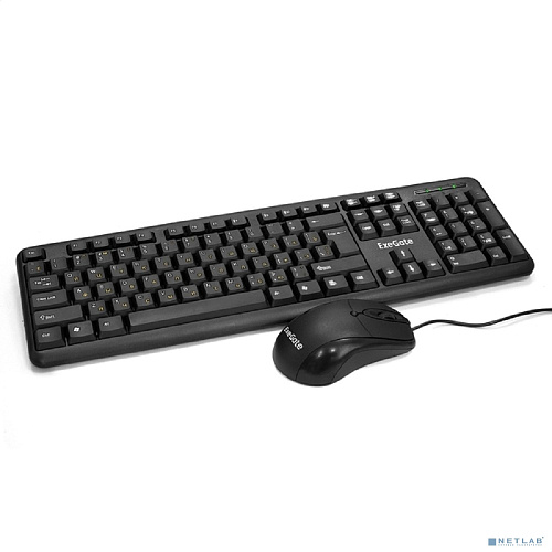 Exegate EX286204RUS Комплект ExeGate Professional Standard Combo MK120 (клавиатура влагозащищенная 104кл.+ мышь оптическая 1000dpi,3 кнопки и колесо п