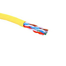 EUROLAN 19C-U5-12YL-B305 Кабель категории 5e, U/UTP, 4 пары, 24 AWG, нг(A)-HF, внутренней прокладки, желтый, коробка 305 м