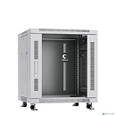 Cabeus SH-05C-12U60/80 Шкаф телекоммуникационный 19" напольный для серверного оборудования 12U 600x800x730mm (ШхГхВ) передняя стеклянная и задняя спло