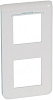 Рамка Legrand Mosaic 078723 накладная 2x вертикальный монтаж термопласт белый (упак.:1шт)