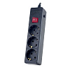Perfeo Сетевой фильтр "POWER+",PF_A4666 (3м, 3 розетки, черный (PF-PP-3/3,0-B))