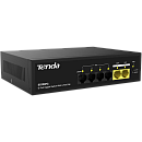 Коммутатор Tenda SG106PC Коммутатор неуправляемый PoE, 6 портов 6x1 Гбит/с, PoE 4х до 30 Вт, 2хUplink, настольный