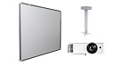 Интерактивная доска Exell 91" с проектором EXD102STW и креплением DSM-14kw