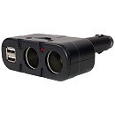 Harper DP-033 Разветвитель прикуривателя автомобильный на 4 устройства (12V / 24V, Гнездо прикуривателя: 2 шт, USB 2 шт, * 5V, 1А; Поворотный шарнирны