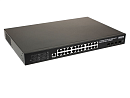 Промышленный PoE коммутатор Gigabit Ethernet OSNOVO SW-24G4X-1L-I Промышленный управляемый L3 PoE коммутатор на 24xGE RJ-45 c PoE + 4х10G SFP+ порта.
