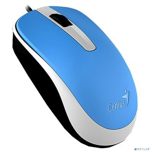 Genius Мышь DX-120 Blue { оптическая, 1000 dpi, 3 кнопки+колесо прокрутки, провод 1,5 м, USB} [31010105103]