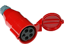 Вилка Розетка IEC 309 трехфазная, 32A, 380V, разборная, красная