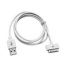 Кабель USB2.0 Cablexpert AM/Apple, для iPhone/iPod/iPad 30 pin, 1м, белый, пакет (CC-USB-AP1MW)