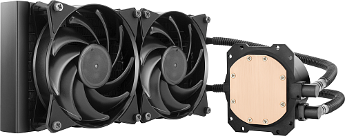 Система охлаждения/ Cooler Master MasterLiquid Lite 240 (200W, 240mm, fans: 2x120mm/66.7CFM/30dBa/2000rpm, 1200/115X/2066/2011-V3/2011/AM5/AM4/AM3