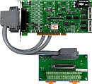 Плата Universal PCI с 4 каналами AO, 16 DI, 16 DO (с кабелем CA-3710 D-Sub и клеммной платой DN-37)