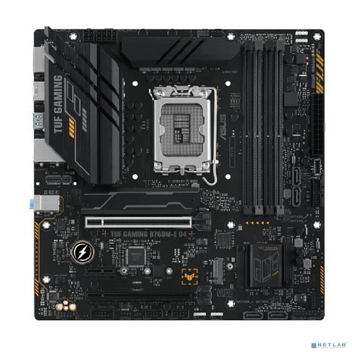 ASUS TUF GAMING B760M-E D4 (Socket 1700, mATX, 4xDDR4(128GB), HDMI 2.1/DP, 2xPCIe 4.0x16/1xPCIe 4.0, 1xLAN (2.5GbE), 4xSATA 6Gb/s, 2xM.2, 1xM.2 E key,