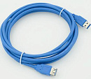 Кабель USB A(m) USB A(f) 3м синий