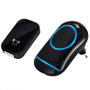 Звонок дверной кинетический SmartiNext , черный SN-T188-BB не требует батарейки в кнопке, В комплекте: 1 внешняя кнопка и 1 внутренний блок, Радиус