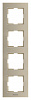 Рамка Panasonic Karre Plus WKTF08142BR-RU 4x вертикальный монтаж пластик бронзовый (упак.:1шт)