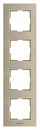 Рамка Panasonic Karre Plus WKTF08142BR-RU 4x вертикальный монтаж пластик бронзовый (упак.:1шт)