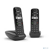 Gigaset [L36852-H2816-S301] AS690(A) DUO Р/Телефон Dect RUS черный (труб. в компл.:2шт) АОН