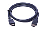 Кабель HDMI Wize [CP-HM-HM-1M] 1 м, v.2.0, K-Lock, soft cable, 19M/19M, 4K/60 Hz 4:4:4, Ethernet, позол.разъемы, экран, темно-серый, пакет