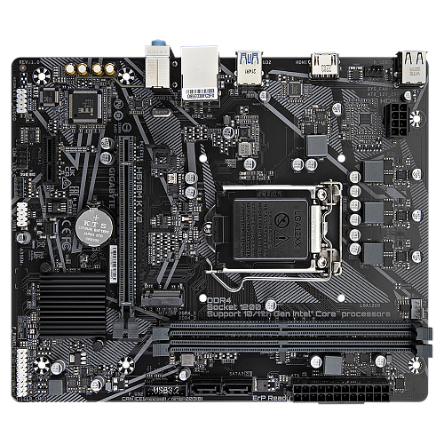 Материнская плата/ MB GIGABYTE INTEL H470 s1200, 2xDDR4(64GB), HDMI 1.4, 1xPCIe 3.0x16, 1xPCIe 3.0, 1xLAN, 2xSATA 6Gb/s, 1xM.2, 2xUSB 3.2, 4xUSB 2.0,