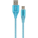 Filum Кабель USB 2.0 Pro, 1 м., синий, 2A, разъемы: USB A male- USB Type С male, пакет. [FL-CPro-U2-AM-CM-1M-BL1] (901875)